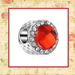 🍒RED BLING RHINESTONE DIAMOND BEAD CHARM GEM BOHO
